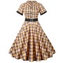 Formal Elegant Plus Size Dress With Belt Suit Vintage Dresses JY15033