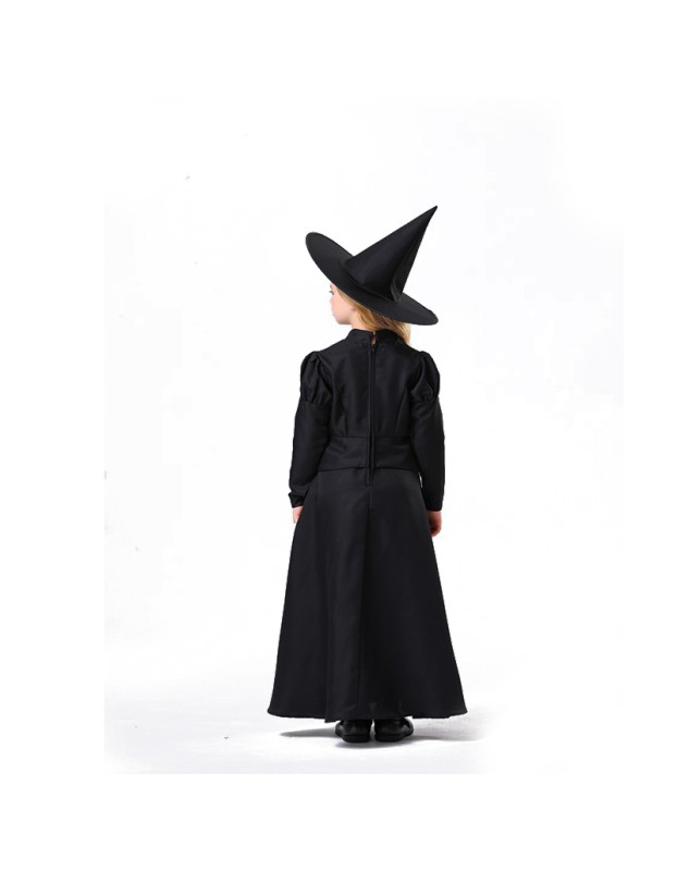 Halloween Witch Black Gauze Children's Costume Witch Cosplay Costume YM5616
