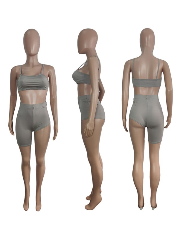 Sling Top Sexy Tube Top And Shorts Set Two Piece Summer M046