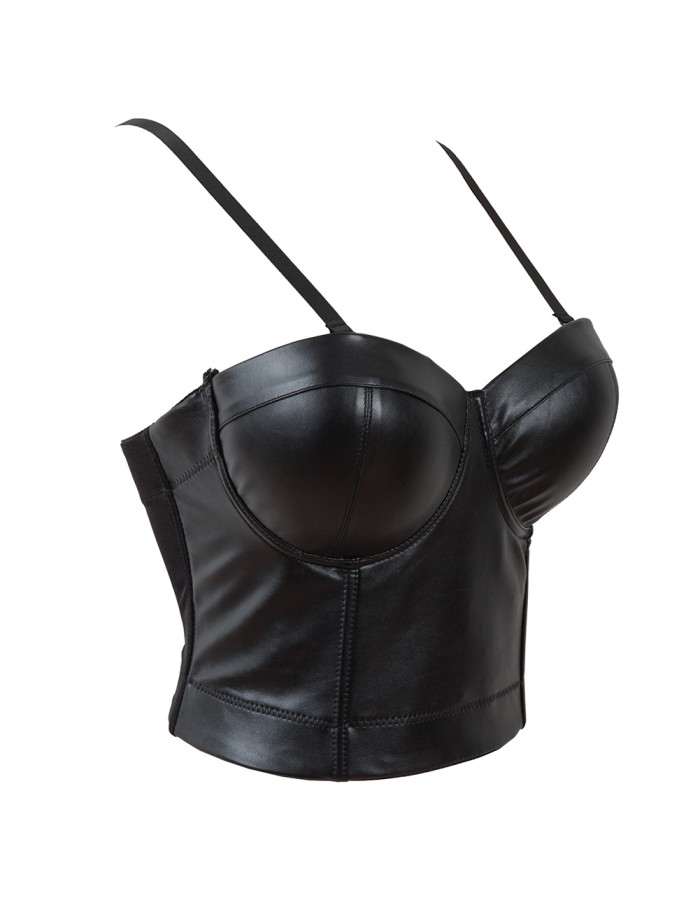 Gothic Steampunk Leather Push Up Bra Tops M7324