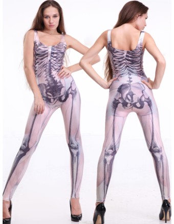 skeleton pattern bodysuit m7240