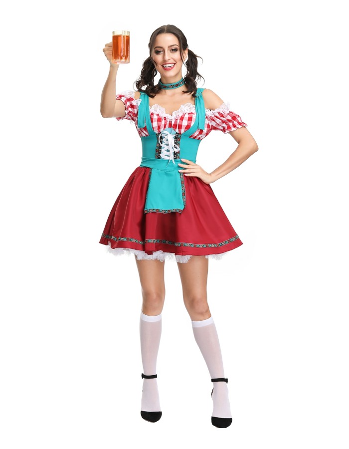 Germany Bavari Traditional Oktoberfest Beer Girl Dress Up m40680