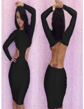 black party wear dress m3613c