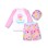 Floral Children's Swimsuit Girls Swimming Suit Short Sleeve Sun Protection Cute Swimsuit KF213