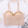 Gold Chain Suspender Vest Women Midriff Breast Fish Bone Top 8052