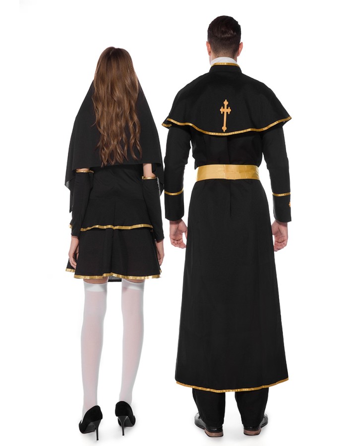 Halloween Party Coplay Nun Costumes for Couple XY40802