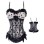 white lace up brocade corse corset m1883a