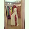White Fashion Top Maxi Long Evening Dress M3957