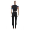 Two Piece Sweat Suit Plus Size Two Piece Pants Set Women Clothing M045