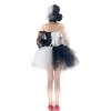 Women Corset Dress Halloween Witch Costume Clown Bustier With Skirt 1708