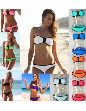 Bandeau Zip Neoprene Bikini M5325
