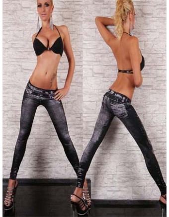 Seamless Tattoo Leggings trousers FG9071BK