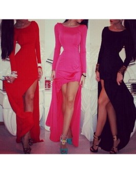 Fashion Long Sleeves Top Maxi Dress M3977