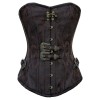 Steampunk corset Iron button overbust corset m1381