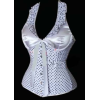 Black with White Polka Dots Overbust Corset