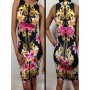 Floral Design Casual Bandage Bodycon Print Dress M3812