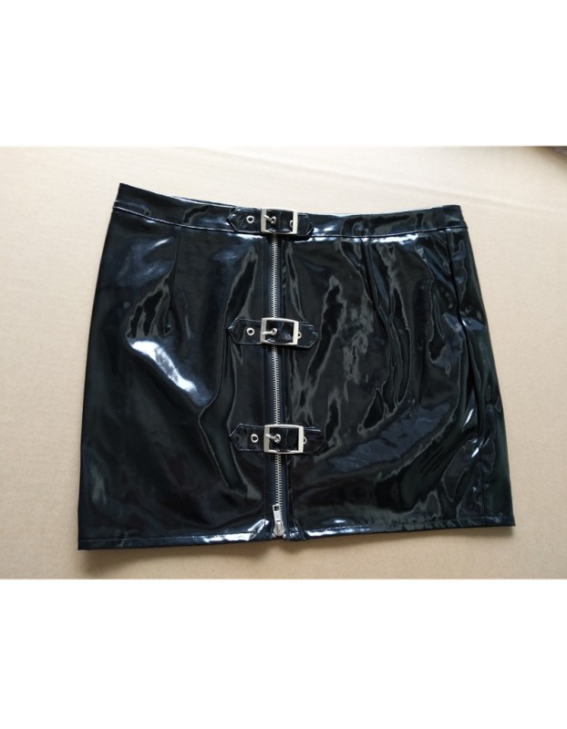 Fashion Leather Pencil Skirt With Zipper M343