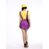 Mario Dress Cosplay Costume for adult with hat and stockings M40258