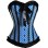 blue polka dot lace corset m1802d