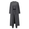 Knit Set Women Vest And Trousers Sports Three Piece Sets Slim Sportswear LQ161