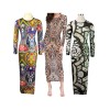 Newest Vintage Print Midi Dress M30130