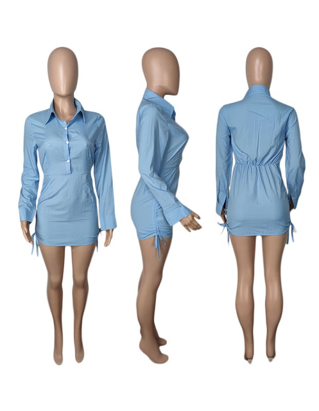Sexy Short Mini Dress Shirts Dress For Women M013