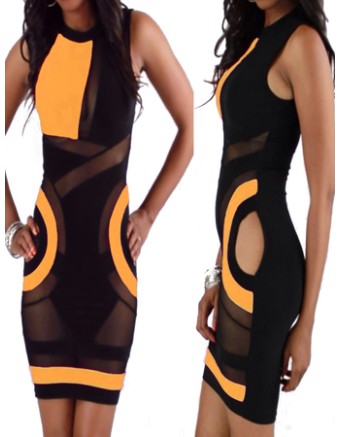 Colorful Design Adult Mini Women Bandage Bodycon Dress M3818
