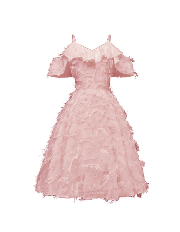 Fringed Ruffle Women Summer Ladies Evening Party Retro Cocktail Dresses CD1704