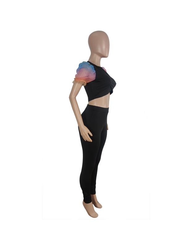 Two Piece Sweat Suit Plus Size Two Piece Pants Set Women Clothing M045