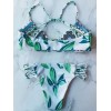 Summer  Beach handmade braid leaves sexy bikini double-sided printing swimsuit