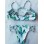 Summer  Beach handmade braid leaves sexy bikini double-sided printing swimsuit