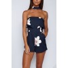 Floral Print Playsuit  Halter Floral Print Playsuit M8105