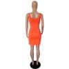 Summer Basic Vest Short Bodycon Dress m8399