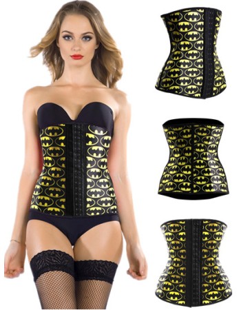 Halloween Fashion 4 Steel Bone Batman Waist Trainer M1303T