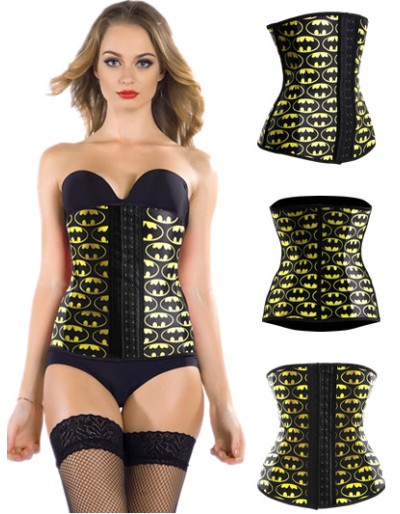 Halloween Fashion 4 Steel Bone Batman Waist Trainer M1303T