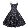 Print Casual Women Summer Doll Collar Slim Bohemian Dress JY15037