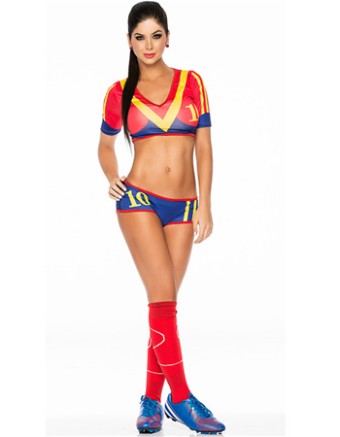 New Women France's euro football lala colors Girls Cheerleading Costume