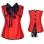 red satin sexy corset with bow decorated m1957