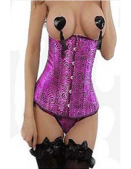 sexy embroidered satin corset M1732