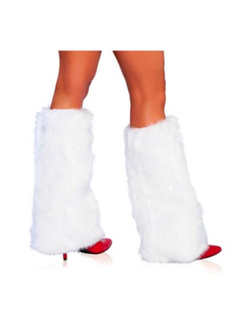 White Fur Boot Covers M03