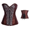 zipper front steel bone jacquard corset m1974