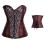 zipper front steel bone jacquard corset m1974
