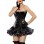 black tight leather corset m1206C