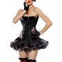black tight leather corset m1206C