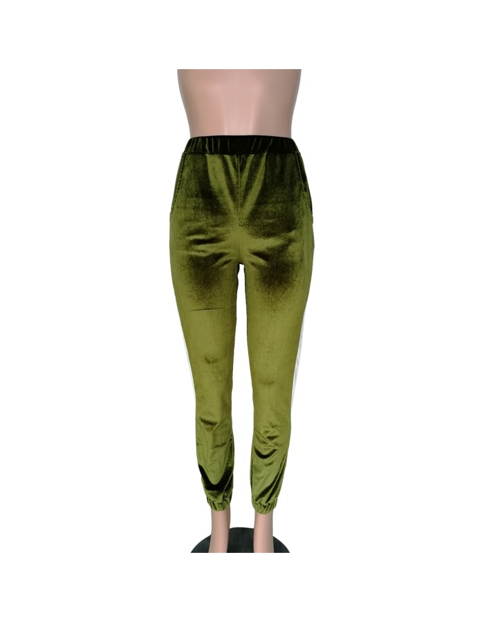 Velvet stitching  two-piece casual sports suit M8502