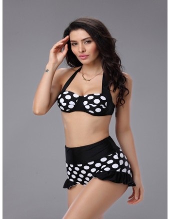 Polka Dot High-waisted Bikini M5311c