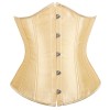 Sexy women solid satin underbust corsets plus size black white M1743