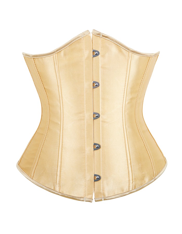 Sexy women solid satin underbust corsets plus size black white M1743