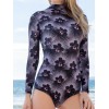 New print one piece swiwear beach swimsuit 17075