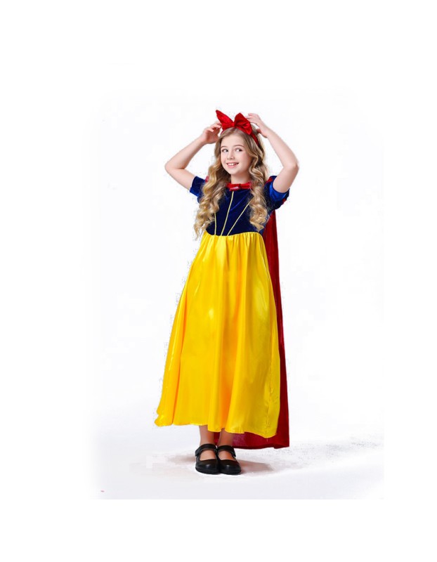 Halloween Fairy tale Children Snow White Dress Stage Show Cosplay Costume YM8746
